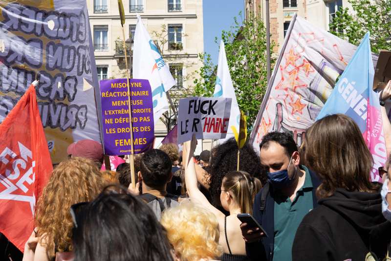 Manifestation antifasciste à l'entre 2 tours - 16 avril 2022 — Paris, 2022