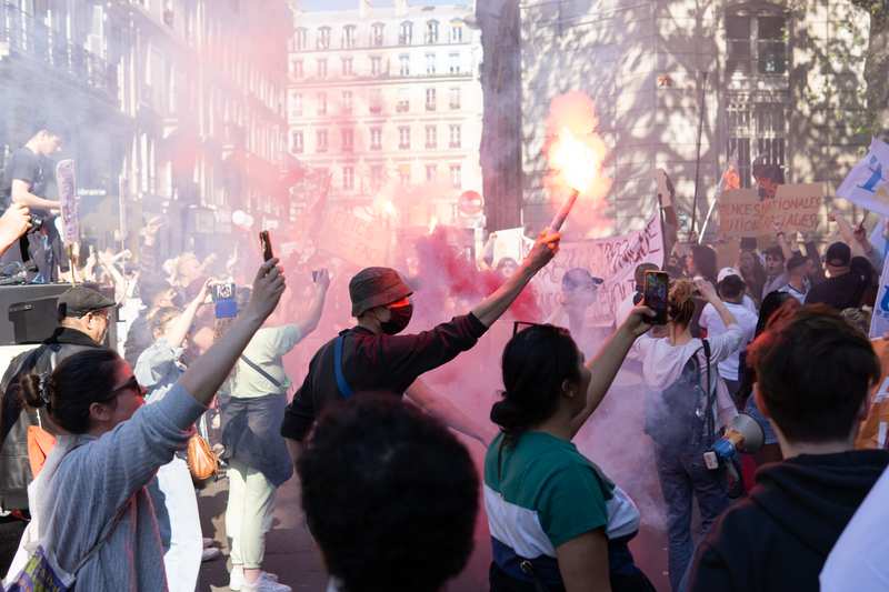 Manifestation antifasciste à l'entre 2 tours - 16 avril 2022 — Paris, 2022